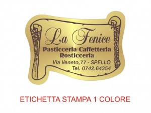 Etichette adesive per pasticcerie, bar, panetterie e gelaterie (mm 45x33)  (cod.18/I )